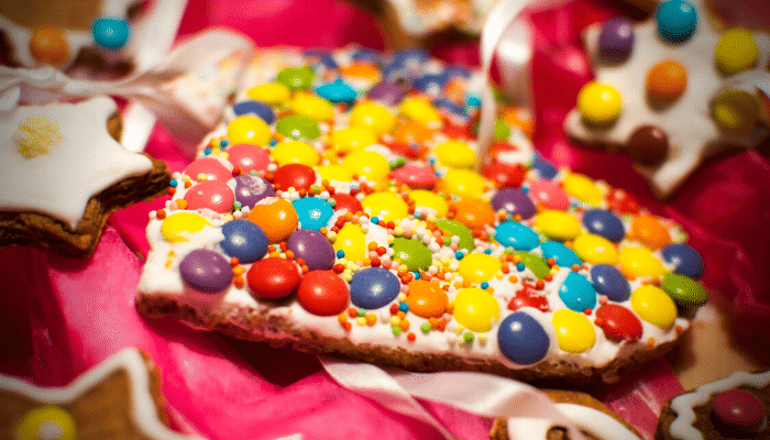 receita de pizza doce com m&m crocante