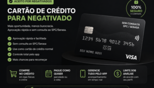 cartão de crédito para negativado
