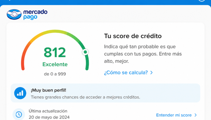 score de crédito mercado pago
